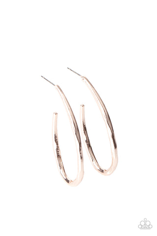 Paparazzi Accessories Totally Hooked - Rose Gold Earrings