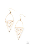 Paparazzi Accessories Proceed With Caution - Gold Earrings