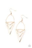 Paparazzi Accessories Proceed With Caution - Gold Earrings