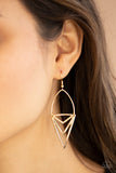 Paparazzi Accessories Proceed With Caution - Gold Earrings