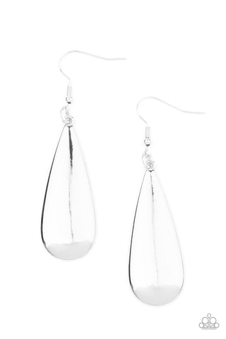 Paparazzi Accessories The Drop Off - Silver Earrings