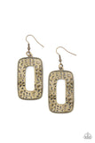 Paparazzi Accessories Primal Elements - Brass Earrings