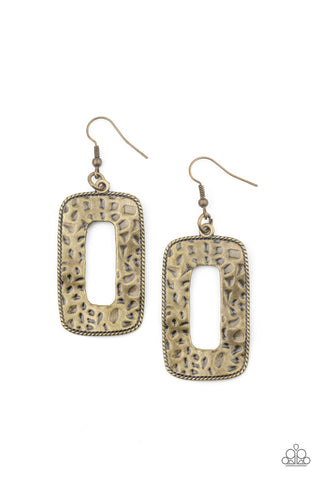 Paparazzi Accessories Primal Elements - Brass Earrings