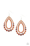 Paparazzi Accessories Glacial Glaze - Brown Earrings