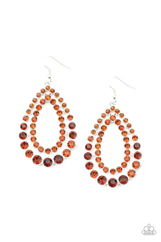 Paparazzi Accessories Glacial Glaze - Brown Earrings