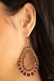 Paparazzi Accessories Glacial Glaze - Brown Earrings