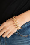 Paparazzi Accessories WEAVE An Impression - Gold Cuff Bracelet