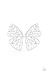 Paparazzi Accessories Butterfly Frills - Silver Earrings