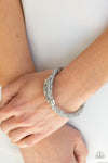 Paparazzi Accessories Roll Out The Glitz - Silver Coil Bracelet