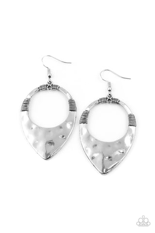 Paparazzi Accessories Instinctively Industrial - Silver Earrings