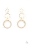 Paparazzi Accessories Rule-Breaking Radiance - Gold Earrings