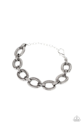 Paparazzi Accessories Industrial Amazon - Silver Bracelet