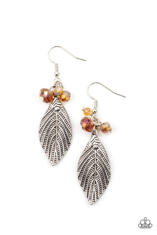 Paparazzi Accessories LEAF It To Fate - Brown Earrings