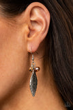 Paparazzi Accessories LEAF It To Fate - Brown Earrings