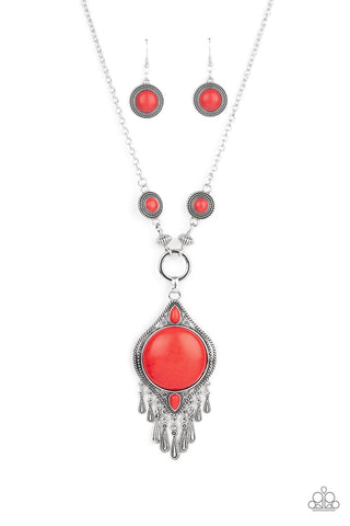 Paparazzi Accessories Majestic Mountaineer - Red Necklace [1600N]