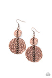 Paparazzi Accessories Metro Metalhead - Copper Earrings