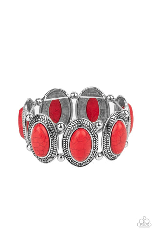 Paparazzi Accessories Until The Cows Come HOMESTEAD - Red Bracelet