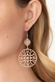 Paparazzi Accessories Mandala Eden - Rose Gold Earrings