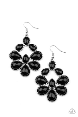 Paparazzi Accessories In Crowd Couture - Black Earrings