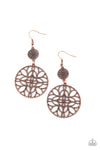 Paparazzi Accessories Mandala Eden - Copper Earring