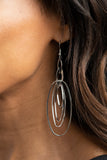 Paparazzi Accessories OVAL The Moon - Silver Earrings