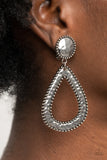 Paparazzi Accessories Beyond The Borders - Silver Clip-on Earrings