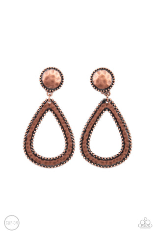 Paparazzi Accessories Beyond The Borders - Copper Earrings