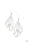 Paparazzi Accessories Turn Into A Butterfly - Silver Earrings