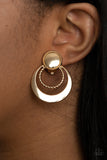 Paparazzi Accessories Refined Ruffles - Gold Clip-on Earrings