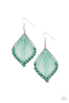 Paparazzi Accessories Pulling at My HARP-strings - Green Earrings