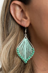 Paparazzi Accessories Pulling at My HARP-strings - Green Earrings