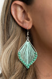 Paparazzi Accessories Pulling at My HARP-strings - Green Earrings