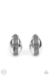 Paparazzi Accessories Classic Curves - Silver Clip-on Earrings