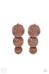 Paparazzi Accessories Ancient Antiquity - Copper Clip-on Earring