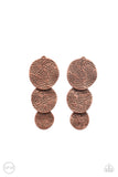 Paparazzi Accessories Ancient Antiquity - Copper Clip-on Earring