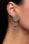 Paparazzi Accessories Ancient Antiquity - Copper Clip-on Earring