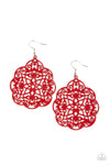 Paparazzi Accessories Mediterranean Eden - Red Earrings