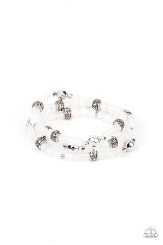 Paparazzi Accessories Here to STAYCATION - White Bracelet