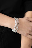 Paparazzi Accessories Here to STAYCATION - White Bracelet