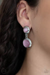 Paparazzi Accessories Subtle Smolder - Pink Clip-on Earrings