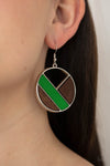 Paparazzi Accessories Don't Be MODest - Green Earrings