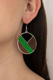 Paparazzi Accessories Don't Be MODest - Green Earrings