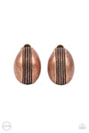 Paparazzi Accessories Classic Curves - Copper Earrings