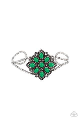 Paparazzi Accessories Happily Ever APPLIQUE - Green Cuff Bracelet