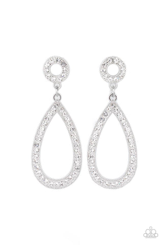 Paparazzi Accessories Regal Revival - White Earrings