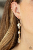 Paparazzi Accessories Test of TIMELESS - Gold Earrings