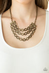 Paparazzi Accessories Repeat After Me - Brass Necklace