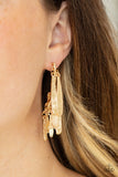 Paparazzi Accessories Pursuing The Plumes - Gold Earrings