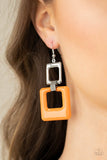 Paparazzi Accessories Twice As Nice - Orange Earrings