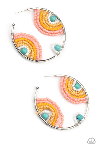 Paparazzi Accessories Rainbow Horizons - Multi Hoop Earrings [1792]